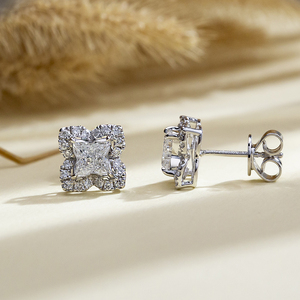 Pendientes de plata 925 con corte de diamante LV MSE-962 para mujer - Product Image 3