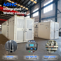 Système de refroidissement liquide DrolinBox American 40HC pour centre de données, 192 unités S21 Hydro, 1200 kW max.