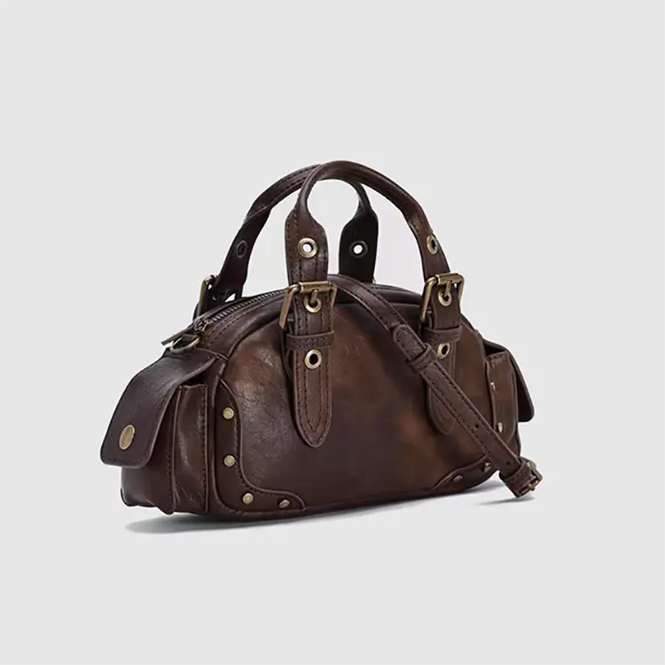 #PA0919 Adjustable handle vintage pu leather ladies fashion luxury bag classical women high quality handbags leather handbag