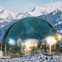 Maison capsule pour 6 à 8 personnes, dôme en PC, tente transparente, cabane de camping de luxe, camping familial, bâtiments préfabriqués pour les vacances, 4,6 m