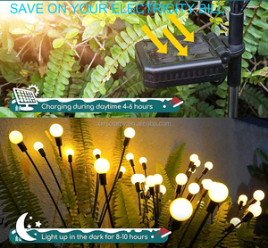 <span class=keywords><strong>Luces</strong></span> de decoración <span class=keywords><strong>solar</strong></span> impermeables para exteriores para <span class=keywords><strong>Navidad</strong></span>, Mini <span class=keywords><strong>panel</strong></span> <span class=keywords><strong>solar</strong></span> ligero decorativo, <span class=keywords><strong>luces</strong></span> de luciérnaga alimentadas - Product Image 5