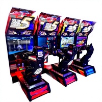 Machine de jeu de course à monnayeur, simulateur de course automobile d'arcade avec siège baquet et cabinet LED pour centre de jeux d'amusement
