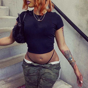 Custom Logo Baby Tee <b>Y2k</b> Sexy Cropped Ladies Ropa De Mujer Cotton Slim Fitted Tee Tshirt Crop <b>Top</b> t Shirt for Women Ladies - Product Image 2