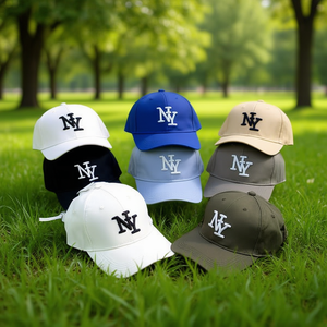 Cappellino da Baseball Angelina Ny in Cotone Ricamato a 6 Pannelli, Regolabile, Unisex, per Esterni e Casual - Product Image 2