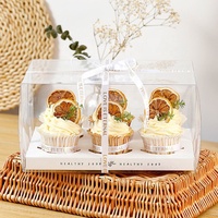 Boîtes à Cupcakes Transparentes Couleurs Imprimées Personnalisées 8 Trous 12 Trous 24 Trous, Boîte à Cupcakes Individuelle et Emballage