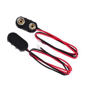 150mm I-förmiger 9V Batterie clip Schnapp draht 26AWG Schwarz Kupfer & PP Zubehör - Product Image 2