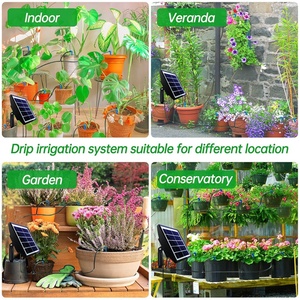 Solar Drip Irrigation Kit Indoor Outdoor Automatic Plant Waterer with <b>Timer</b> Modes Anti-Siphoning Device Made of Durable Plastic - Product Image 4