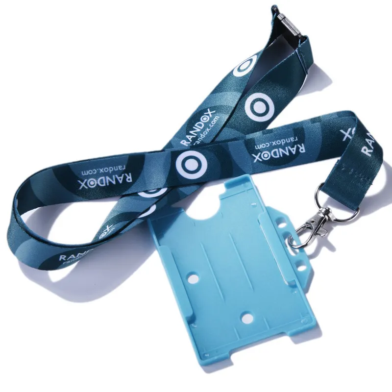 Vendita calda porta carte rigido su due lati con cordino porta Badge ID Multi colori doppi lati disponibili