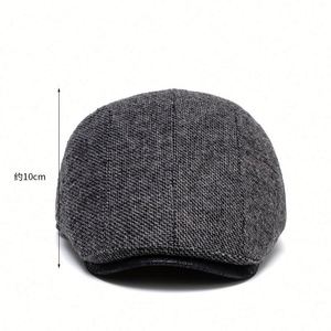 Gorro Retro de Invierno 2025 para Hombre, Estilo Británico, Cálido, Casual, para Caballeros Mayores - Product Image 3
