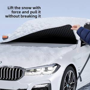 <span class=keywords><strong>Pare</strong></span>-<span class=keywords><strong>neige</strong></span> de voiture Oxford à 3 fenêtres et 6 sangles, en PE laminé, matériau épaissi à trois couches, installation de type <span class=keywords><strong>crochet</strong></span> pour <span class=keywords><strong>pare</strong></span>-brise avant - Product Image 5