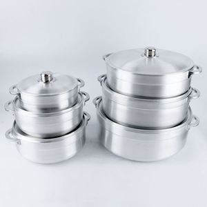 OEM Die Cast Cookware Cooking Pot Set 6Pcs Pots and Pans With Handle Aluminum Cookware Sets