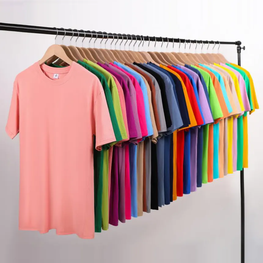 OEM 티셔츠 제조 업체 도매 저렴한 가격 100% 면 180 그램 35 색 남성용 티셔츠 사용자 정의 로고 인쇄 t 셔츠