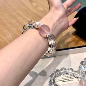 Natural Clear Quartz Rose Quartz <b>Bracelet</b> With Pearl Beads Crystal <b>Bracelet</b> Women Elegant <b>Healing</b> Energy Jewelry Daily Gift - Product Image 2