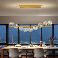 Lustres suspendus en verre acrylique de style nordique moderne, blanc et or, pour salle à manger, îlot de cuisine, luminaires suspendus au plafond