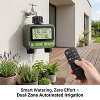 数字塑料花园浇水定时器，防冻耐霜，2个区域，适用于寒冷山地气候，定制OEM供应商，中国