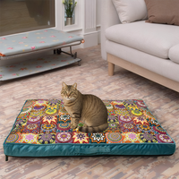 Lit pour chien orthopédique marocain personnalisé, canapé moderne rectangulaire, lit pour chien orthopédique tendance avec housse amovible imprimée