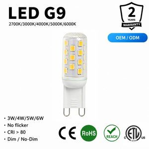 Lámpara LED de Cerámica G9-CR31LED, 5W, 400LM, ETL, CE, RoHS, 230V, 3000K, Reemplazo de Halógeno, 25000H, 2 Años de Garantía, para Hotel - Product Image 1