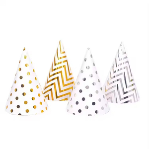 Sombreros de Cono para Fiestas de Cumpleaños, Sombreros de Papel Coloridos, Sombreros de Papel Metálico Personalizados para Fiestas de Cumpleaños - Product Image 6
