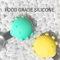 Vente en gros Bebestep Ensemble de couverts en silicone de qualité alimentaire sans BPA-Bébé Coccinella Septempunctata Design Cartoon Cuillère Fourchette Alimentation PP