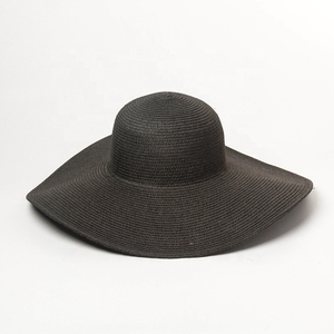 Sombrero de paja de papel para mujer moda sol playa flexible ala grande pesca informal rayas protector solar UV verano alta calidad al por mayor - Product Image 4