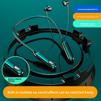 Écouteurs sans fil tour de cou pour commandes en gros, semi intra-auriculaires, stéréo sport, affichage numérique LED, chipset JL, haute capacité