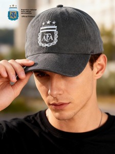 Gorra de Béisbol Gris con el Logotipo de la AFA del Equipo Nacional de <span class=keywords><strong>Argentina</strong></span> [Oficial y Genuina], <span class=keywords><strong>Tres</strong></span> <span class=keywords><strong>Estrellas</strong></span>, Gorra Casual para el Sol, para Exteriores, Combinable con Todo - Product Image 3