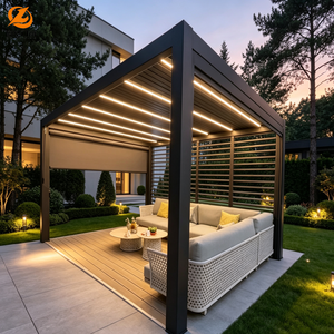 Pergola en aluminium pour l'extérieur, pergola bioclimatique motorisée en aluminium, <span class=keywords><strong>abri</strong></span> <span class=keywords><strong>de</strong></span> <span class=keywords><strong>jardin</strong></span> pour patio <span class=keywords><strong>6x3</strong></span> - Product Image 4