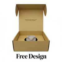 Cajas de Embalaje para Sombreros Grandes con Diseño Personalizado, Cajas de Cartón Kraft Reciclables Plegables para Gorras de Béisbol, Cajas de Envío para Sombreros de Vaquero