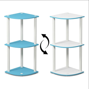 Wholesale Simple Stylish Multiple Color <strong>Corner</strong> <strong>Units</strong> <strong>Living</strong> <strong>Room</strong> Furniture Mini PVC Pipe and Wood 5 Layers <strong>Corners</strong> Cabinet - Product Image 1