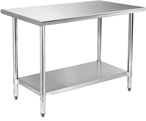 Table de travail moderne de luxe en acier inoxydable durable avec taille personnalisable pour hôtels, restaurants, bacs à fruits de mer et tables de travail - Product Image 6