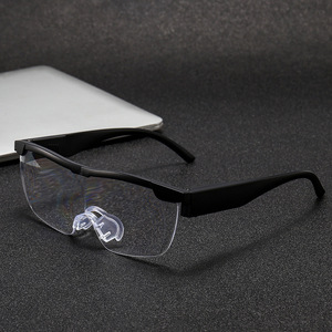Blocage de la lumière bleue + 2.50 degrés grande Vision rechargeable lumière LED lunettes de lecture 1.6 fois loupes - Product Image 4