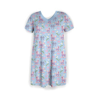 Pyjamas en bambou pour femmes adultes, robe de nuit d'été à col rond, imprimé personnalisé, pyjama en bambou respirant pour femmes