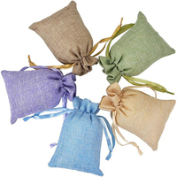 Logo personnalisé lin biologique faveurs de mariage pochette cadeau écologique jute cordon porte-clés sacs