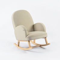 Sillón Reclinable Modular Moderno y Ecológico con Estructura de Madera y Base Oscilante, Sofá Lounge para el Hogar, Oficina y Sala de Estar
