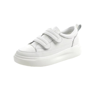 Baskets basses à lacets pour femmes, respirantes, à plateforme, décontractées, entièrement blanches, automne/printemps - Product Image 1
