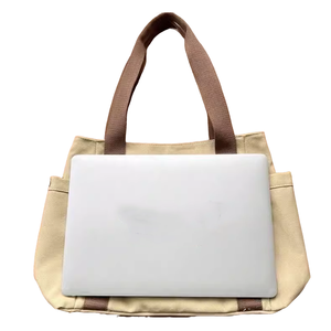 Bolso de mano con logotipo personalizado, tamaño impreso, ecológico, reciclado, liso, a granel, grande, orgánico, de algodón, calicó, de lona, para compras - Product Image 3