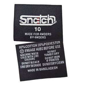 Etiquetas Tejidas Personalizadas para Coser en la Ropa, Etiquetas Lavables con Relieve 3D para Cuellos de Ropa, Etiquetas Tejidas de Tela para Prendas con Tallas S, M, L, XL, XXL - Product Image 1