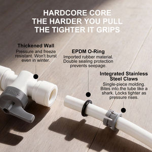 Katup Bola Sambung Cepat Pasokan Pabrik 1/4 inci <span class=keywords><strong>3</strong></span>/8 inci 1/28 inci Saklar Pemutus Inline untuk Pemurni Air RO Mesin Kopi Kulkas - Product Image 5