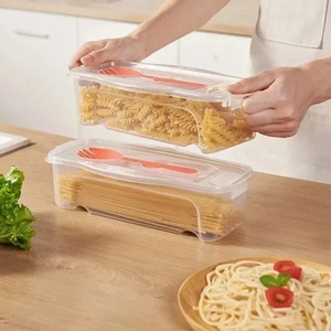 Boîte de cuisson de pâtes au micro-ondes, récipient à pâtes résistant à la chaleur avec cuillère à salade, boîte de rangement pour réfrigérateur, accessoires de cuisine - Product Image 5