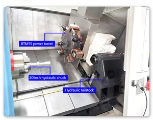 DONGS-TCK52DY pembalik otomatis miring cnc pembalik dan penggilingan alat mesin kombinasi dengan perkakas langsung Harga bubut cnc