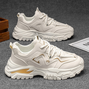 Nouvelles baskets M2157 pour hommes, chaussures de sécurité de travail, baskets de sport décontractées rétro à semelle épaisse, rehaussantes, style papa - Product Image 6