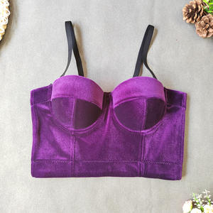 Buena Venta de corpiño <span class=keywords><strong>blanco</strong></span> Sexy para mujer Halter Top corsés de lencería básica para mujeres gordas tela de <span class=keywords><strong>Jersey</strong></span> transpirable - Product Image 3