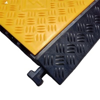 Cable de goma de 5 canales abatible de alta resistencia, protector de suelo, rampa de Cable de 910x500x50mm, uso en exteriores, reduce la velocidad de los vehículos