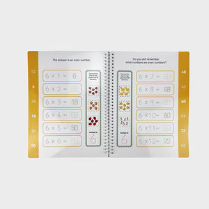 Flipbook interattivo per l'apprendimento precoce delle staminali che si autocontrollano <span class=keywords><strong>tabelline</strong></span> 2-16 giocattoli di materiale cartaceo didattico - Product Image 2