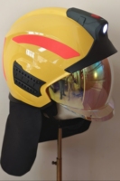 Casque de pompier de style ROSENBY à double visière avec éclairage intégré, ensemble de casque de pompier