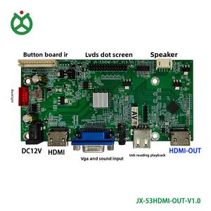 <span class=keywords><strong>JX</strong></span> USB VGA <span class=keywords><strong>AV</strong></span> HD MI a HD MI Bridge Converter para monitores LCD LVDS con salida de sonido 10,1 "-55" Tamaño de pantalla - Product Image 2