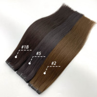 100% Vierge Cheveux Humains Trou Armure Extensions De Cheveux Papillon XO Extensions De Cheveux Trame Avec Trous Double Dessiné Épais Fin