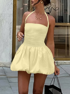 Abito da festa Y2K da donna <span class=keywords><strong>ARDOR</strong></span> S-Mini abito elegante senza schienale, orlo a bolle senza maniche con spalline per l'estate e le vacanze - Product Image 4