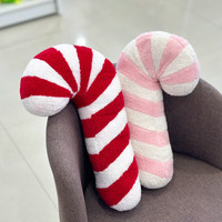 Oreiller en coton de Noël créatif inspiré des fleurs de bonbons en peluche flocon de neige et décoration de maison de neige jouet en peluche