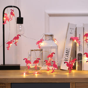 20 Led Rose Flamingo LED Fée Cordes Lumières de Batterie-Alimenté Fer Lumières Colorées Filles <span class=keywords><strong>Chambre</strong></span> Enfants <span class=keywords><strong>Chambre</strong></span> Maison De Noël Déco - Product Image 2